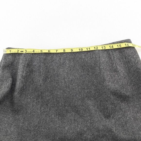 JG Hook Vintage Woolmark Gray Solid Wool Pencil Mini Skirt Size 14 - Picture 3 of 5